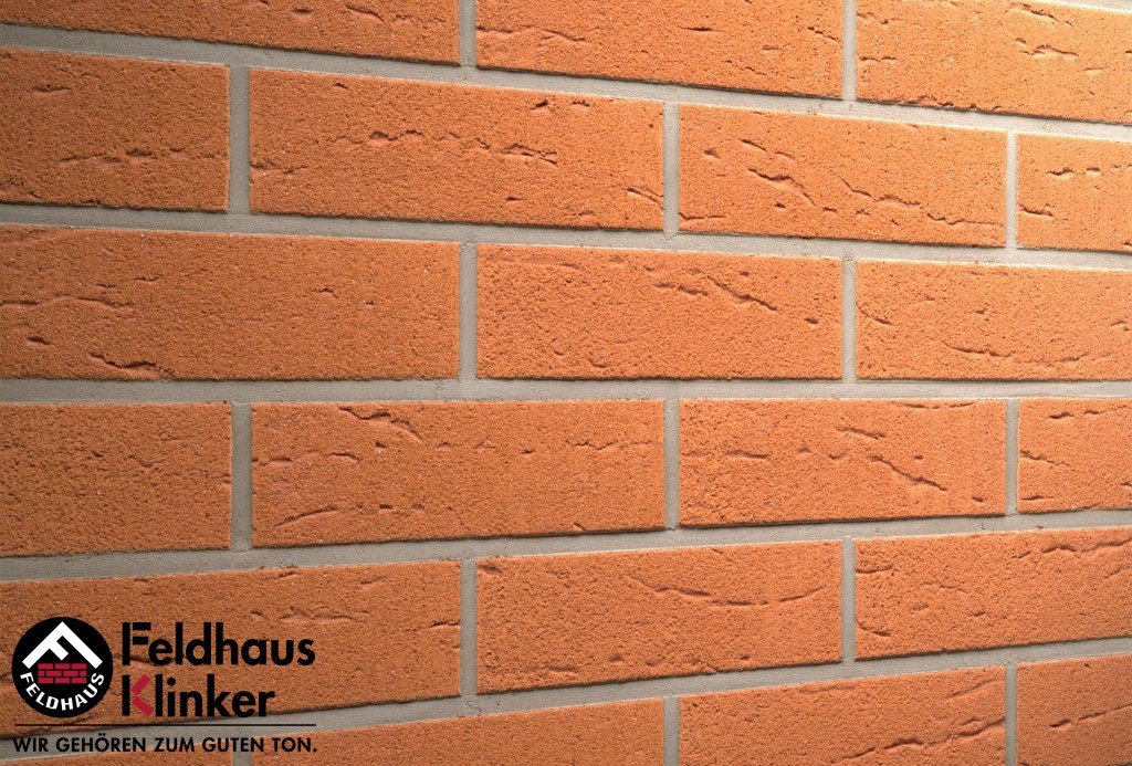 Фасадная плитка ручной формовки Feldhaus Klinker R227 Terracotta rustico NF14, 240*14*71 мм