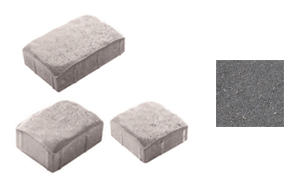 Плитка тротуарная, в комплекте 3 камня, Урико 1УР.6, черный, завод Выбор